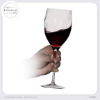 IMPERIAL glass Elegante Rotweingläser 350ml "Glamour" Set 6-Teilig Weingläser aus Crystalline Glas Handmade