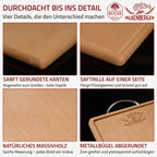FALKENBERGER Frühstücksbrettchen 2er Set massive Buche, 24 × 14 × 1,6 cm Handgefertigt