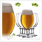 PLATINUX Kufle do piwa kielichowe Zestaw 6 sztuk 300 ml (maks. 400 ml) Szklanki do piwa typu Pils Kielichy do piwa