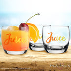 PLATINUX Eleganckie szklanki z nadrukiem soku 260ml (max. 310ml) Zestaw 6-częściowy szklany