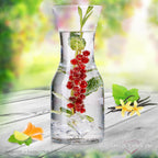 PLATINUX Karafki 600ml (maks. 1100ml) szklane 2 sztuki Karafka na wodę Karafka na napoje