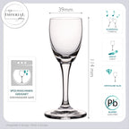 IMPERIAL glass Kieliszki do likieru 6 sztuk 35ml - Kieliszki do wódki na nóżce, kieliszki do shotów ze szkła krystalicznego, można myć w zmywarce