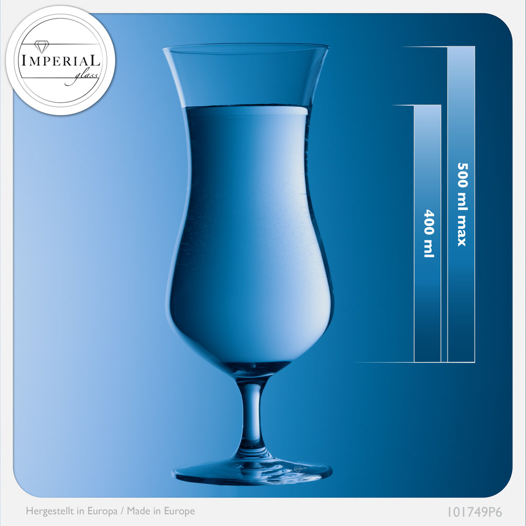 IMPERIAL glass Große Cocktailgläser aus Crystalline Glas 400ml Set 6 Teilig