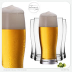 IMPERIAL glass Biergläser aus Glas 500ml (max 670ml) Set 6-Teilig