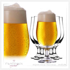 PLATINUM Kufle do piwa 300ml (max. 400ml) Zestaw 6-częściowy Szklanki do piwa ze szkła krystalicznego Kielichy do piwa