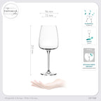 IMPERIAL glass Große eckige Rotweingläser 600ml Set 4-Teilig "Milano" Burgundergläser aus Crystalline Glas Spülmaschinenfest