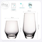 IMPERIAL Szklanki 400ml i 520ml, zestaw 12 sztuk, ze szkła krystalicznego, seria "Rom", można myć w zmywarce