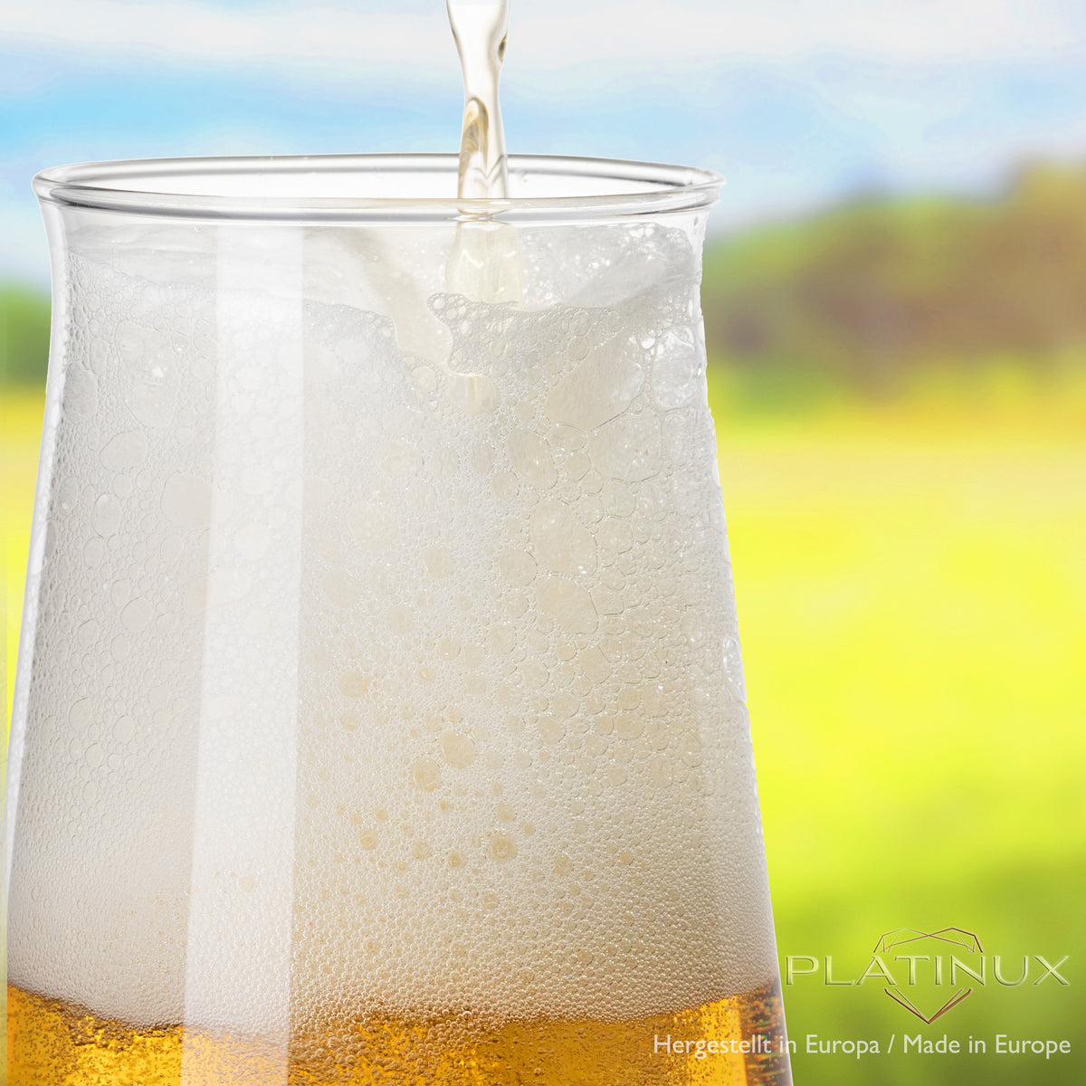 PLATINUX Wysokie szklanki do piwa 400 ml (maks. 490 ml) Zestaw 6-częściowy Szklanki do piwa pszenicznego 0,4 L