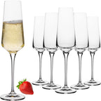 IMPERIAL glass Sektkelche 220ml Serie "Athen" Set 6-Teilig Sektgläser aus Crystalline Glas