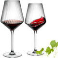 IMPERIAL glass karbowane kieliszki bordoskie, zestaw 2 sztuk, ze szkła kryształowego „London”, 580 ml, można myć w zmywarce
