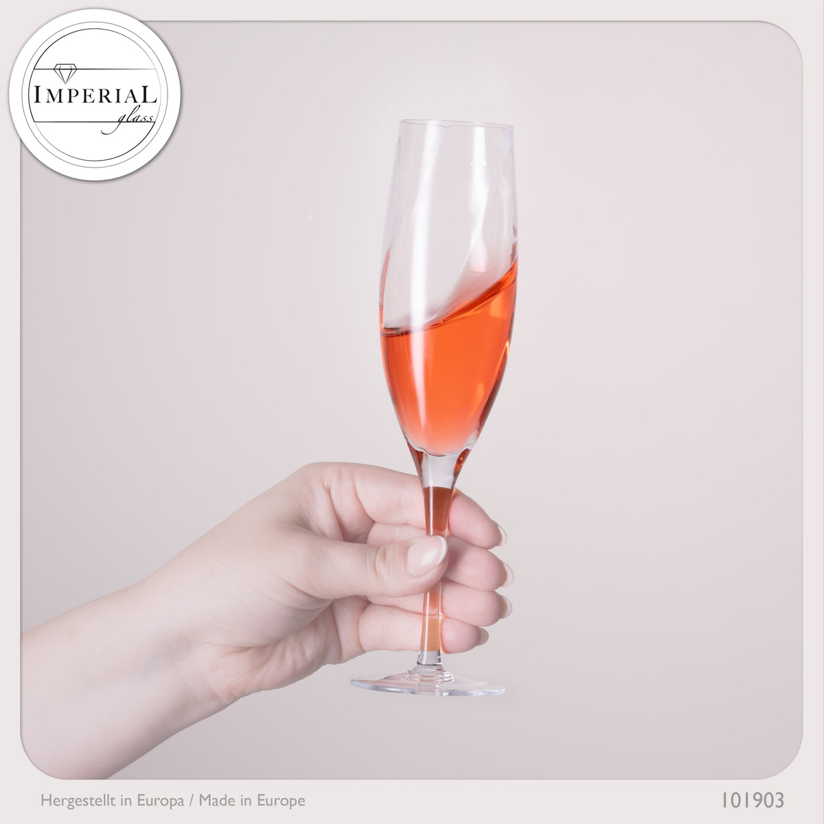 IMPERIAL glass gemusterte Sektkelche 170ml Set 2-Teilig Sektgläser "Glamour" aus Crystalline Glas Handarbeit