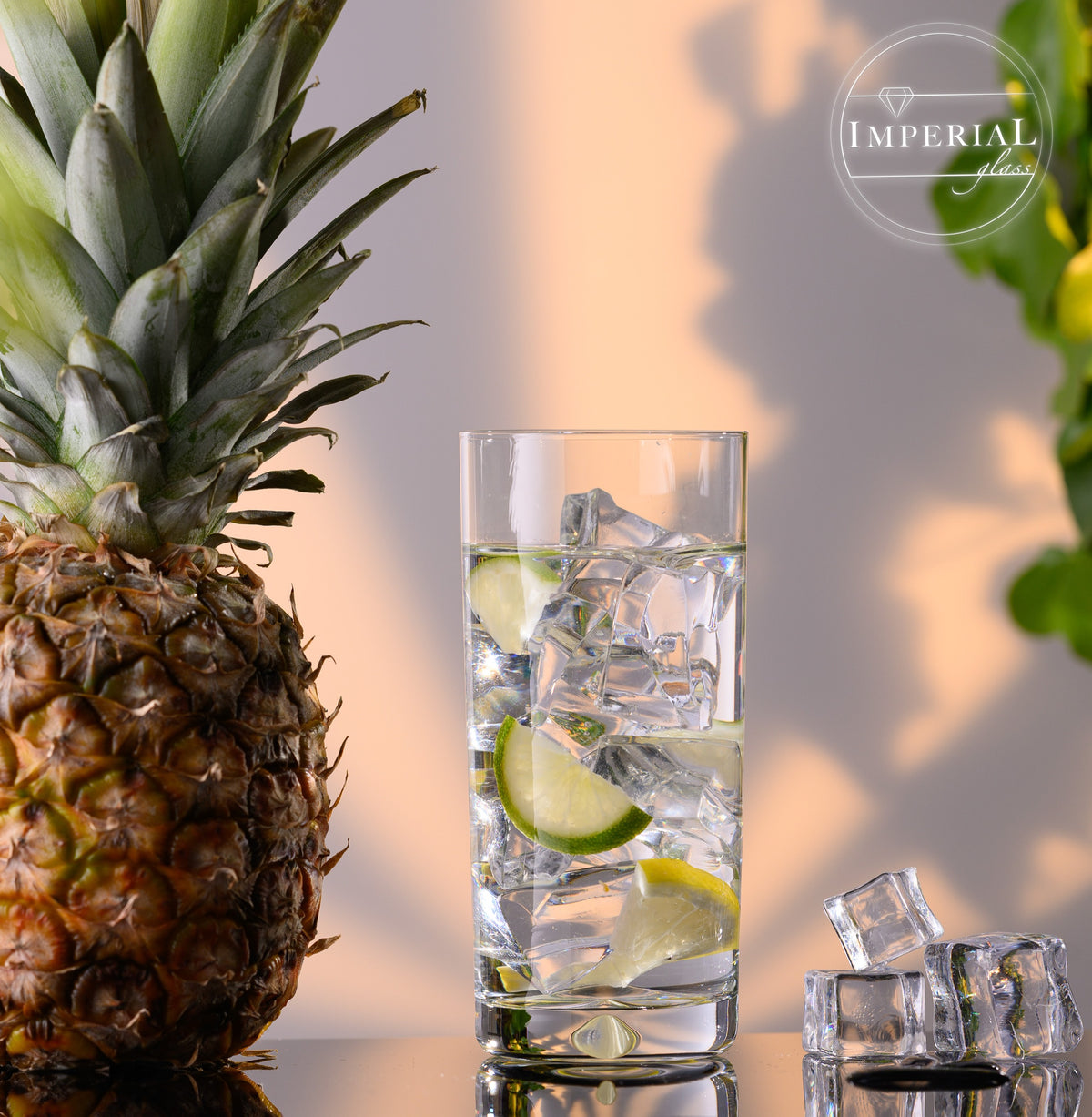 Szklanki IMPERIAL 6 sztuk 420 ml, można myć w zmywarce - szklanki do wody ze szkła krystalicznego bezołowiowego - szklanki do long drinków z ozdobnym dnem