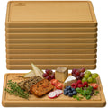 FALKENBERGER Frühstücksbrettchen 10er Set massive Buche, 24 × 14 × 1,6 cm Handgefertigt