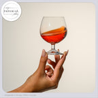 Kieliszki do koniaku IMPERIAL 2 sztuki - Koniakówki 250ml Brandy ze szkła krystalicznego Kieliszki do rumu można myć w zmywarce