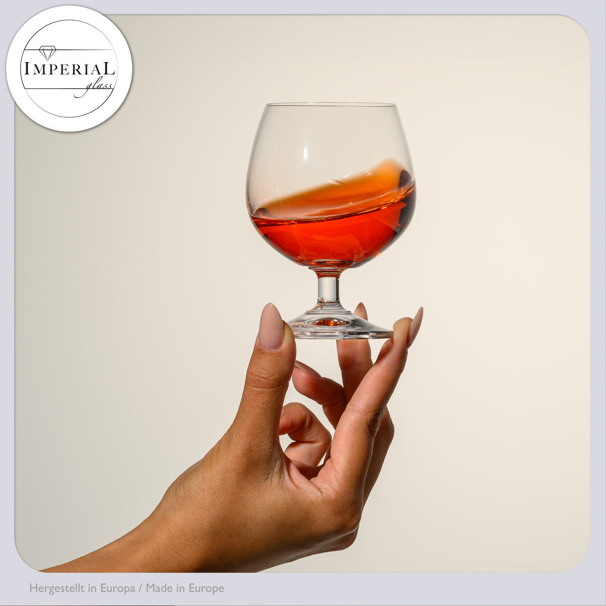 Kieliszki do koniaku IMPERIAL 2 sztuki - Koniakówki 250ml Brandy ze szkła krystalicznego Kieliszki do rumu można myć w zmywarce