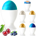 PLATINUX Szklane kieliszki do jajek, zestaw 6 sztuk, stojak na jajka, śniadaniowe kieliszki Egg-Cup 35ml na likier