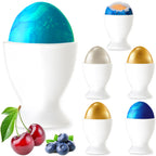 PLATINUX Szklane kieliszki do jajek, zestaw 6 sztuk, stojak na jajka, śniadaniowe kieliszki Egg-Cup 35ml na likier