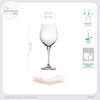 IMPERIAL glass Bauchige Weißweingläser 450ml Set 6-Teilig "Havanna" Weingläser aus Crystalline Glas