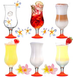 PLATINUX Zestaw 6 szklanek koktajlowych 400ml (max. 470ml) Wysokie szklanki do drinków (czerwone)