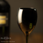 PLATINUX Szklanki do wina czarne i białe, szklane, zestaw 6 sztuk, 130 ml (maks. 320 ml), szklanki do napojów