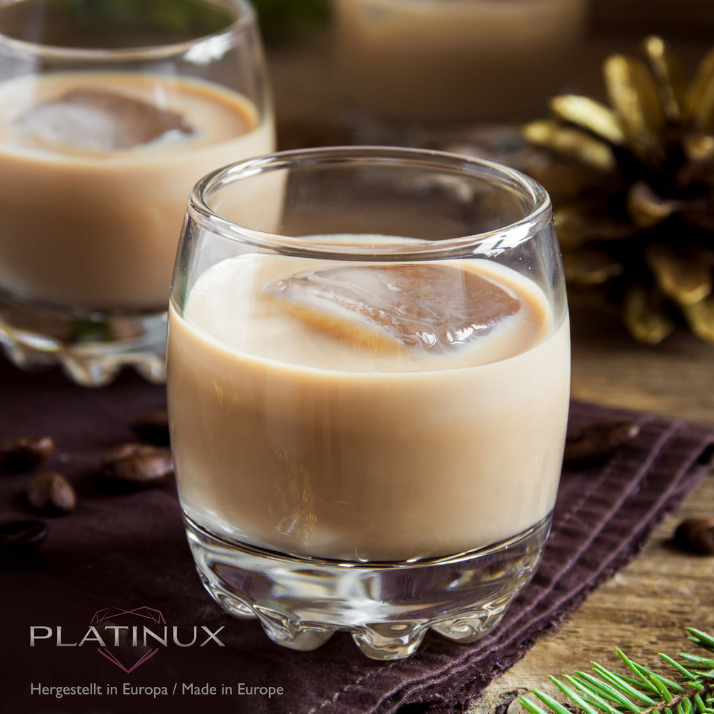 PLATINUX Zestaw 6 szklanek 250 ml, kształtne dno, szklanki do wody, szklanki do whisky