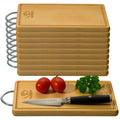 FALKENBERGER Frühstücksbrettchen 10er Set massive Buche, 24 × 14 × 1,6 cm Handgefertigt