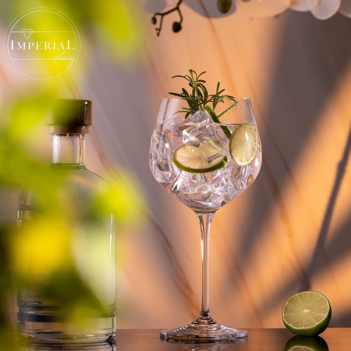 IMPERIAL glass Gin Tonic Gläser 6er Set 570ml bauchiges Gin Ballonglas aus Crystalline Glas Spülmaschinenfest