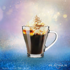 PLATINUX Szklanki do kawy, szklanki do herbaty z uchem, maks. 270 ml, zestaw 6 sztuk, szklane, do śniadania, szklanki do kawy, szklanki do picia