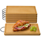 FALKENBERGER Frühstücksbrettchen 6er Set massive Buche, 24 × 14 × 1,6 cm Handgefertigt