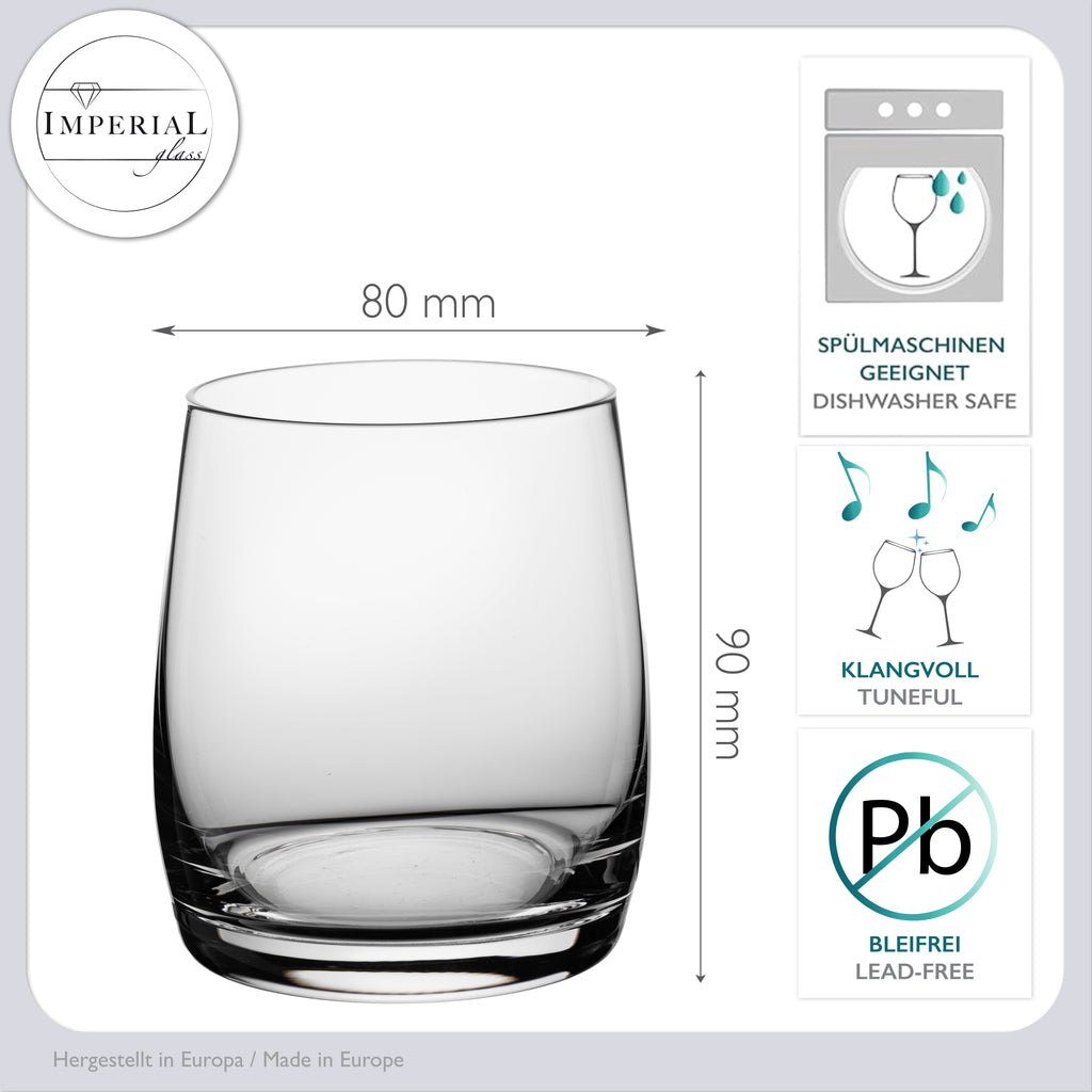 IMPERIAL glass Szklanki do whisky 2 sztuki 340ml - Szklanki do napojów szklane nadające się do mycia w zmywarce