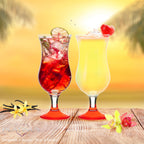 PLATINUX Zestaw 6 szklanek koktajlowych 400ml (max. 470ml) Wysokie szklanki do drinków (czerwone)