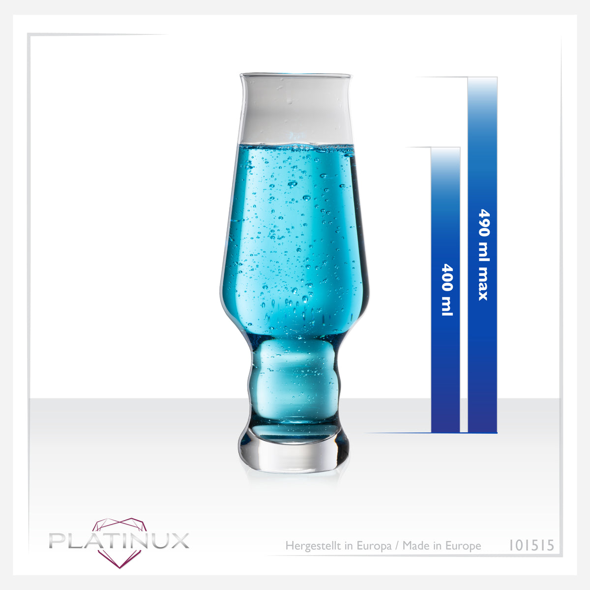 PLATINUX Wysokie szklanki do piwa 400 ml (maks. 490 ml) Zestaw 6-częściowy Szklanki do piwa pszenicznego 0,4 L