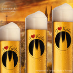 IMPERIAL glass Kölschgläser mit Kölner Dom Liebe Motiv 200ml (max 240ml) Set 6-Teilig Kölsch Stangen aus Glas 0,2L