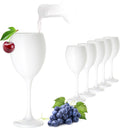 PLATINUX Białe kieliszki do wina Zestaw 6 szklanek do wody 130ml (max. 320ml) ze szkła, masywne, białe kieliszki do wina, czerwone kieliszki do wina