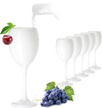 PLATINUX Białe kieliszki do wina Zestaw 6 szklanek do wody 130ml (max. 320ml) ze szkła, masywne, białe kieliszki do wina, czerwone kieliszki do wina