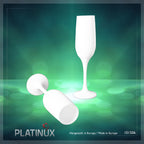 PLATINUX Białe kieliszki do szampana zestaw 6 sztuk, kieliszki do szampana 160ml (max. 200ml) ze szkła
