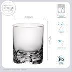 IMPERIAL glass Szklanki 2 sztuki 370ml - Szklanki do wody i whisky z bezołowiowego szkła krystalicznego, można myć w zmywarce, z falistym dnem
