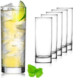 PLATINUX Wysokie szklanki do picia ze szkła 340ml (maks. 350ml) Zestaw 6-częściowy Szklanki do wody Szklanki do soku