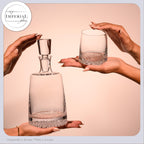 IMPERIAL glass Whiskykaraffe Set mit 6 Whiskygläsern 380ml aus Crystalline Glas "Faro"
