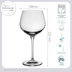 IMPERIAL glass Gin Tonic Gläser 6er Set 570ml bauchiges Gin Ballonglas aus Crystalline Glas Spülmaschinenfest