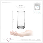PLATINUX Szklanki do picia szklane 280ml (max.300ml) Zestaw 6-częściowy Szklanka do wody Szklanka do soku