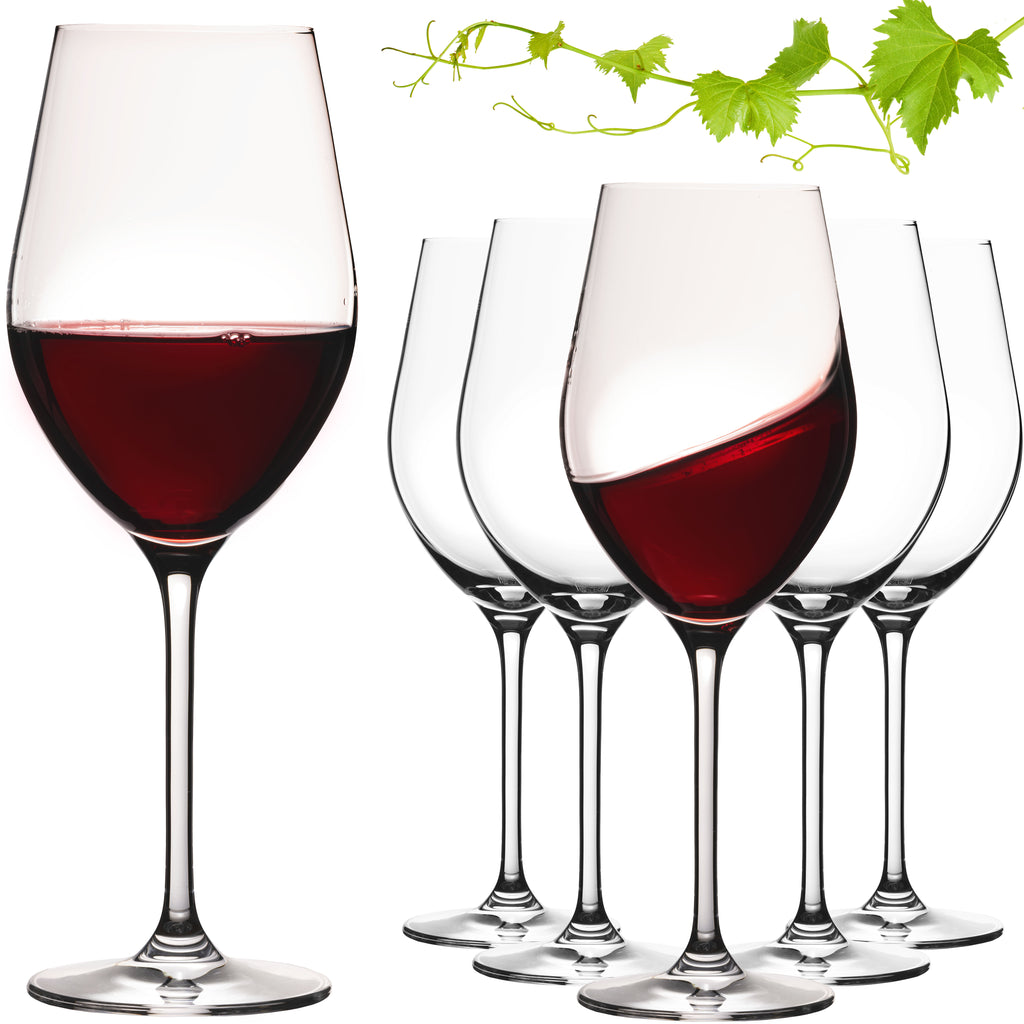 IMPERIAL glass Rotweingläser 300ml Set 6-Teilig "Sydney" Bordeauxgläser aus Crystalline Glas Weinglas Spülmaschinenfest
