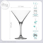 IMPERIAL Zestaw 2 kieliszków do martini o pojemności 270 ml ze szkła krystalicznego, można myć w zmywarce