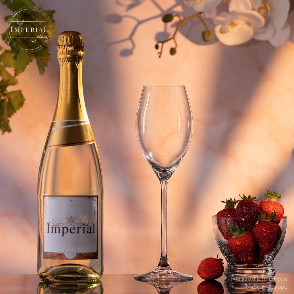 IMPERIAL glass Proseccogläser 230ml (max. 290ml) Set 2-Teilig "Havanna" Sektgläser aus Crystalline Glas Spülmaschinenfest