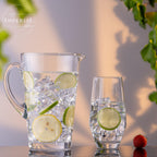 IMPERIAL Karafka i szklanki do napojów z kryształowego szkła "Rom" 1680ml / 520ml ręcznie wykonane