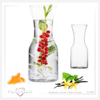 PLATINUX Karafki 600ml (maks. 1100ml) szklane 2 sztuki Karafka na wodę Karafka na napoje