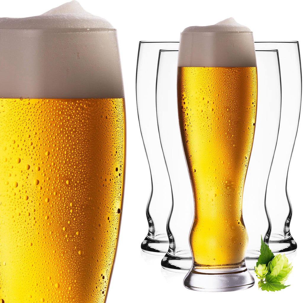 IMPERIAL glass Weizengläser 500ml (max. 600ml) Set 6-Teilig aus Glas 0,5L Spülmaschinenfest