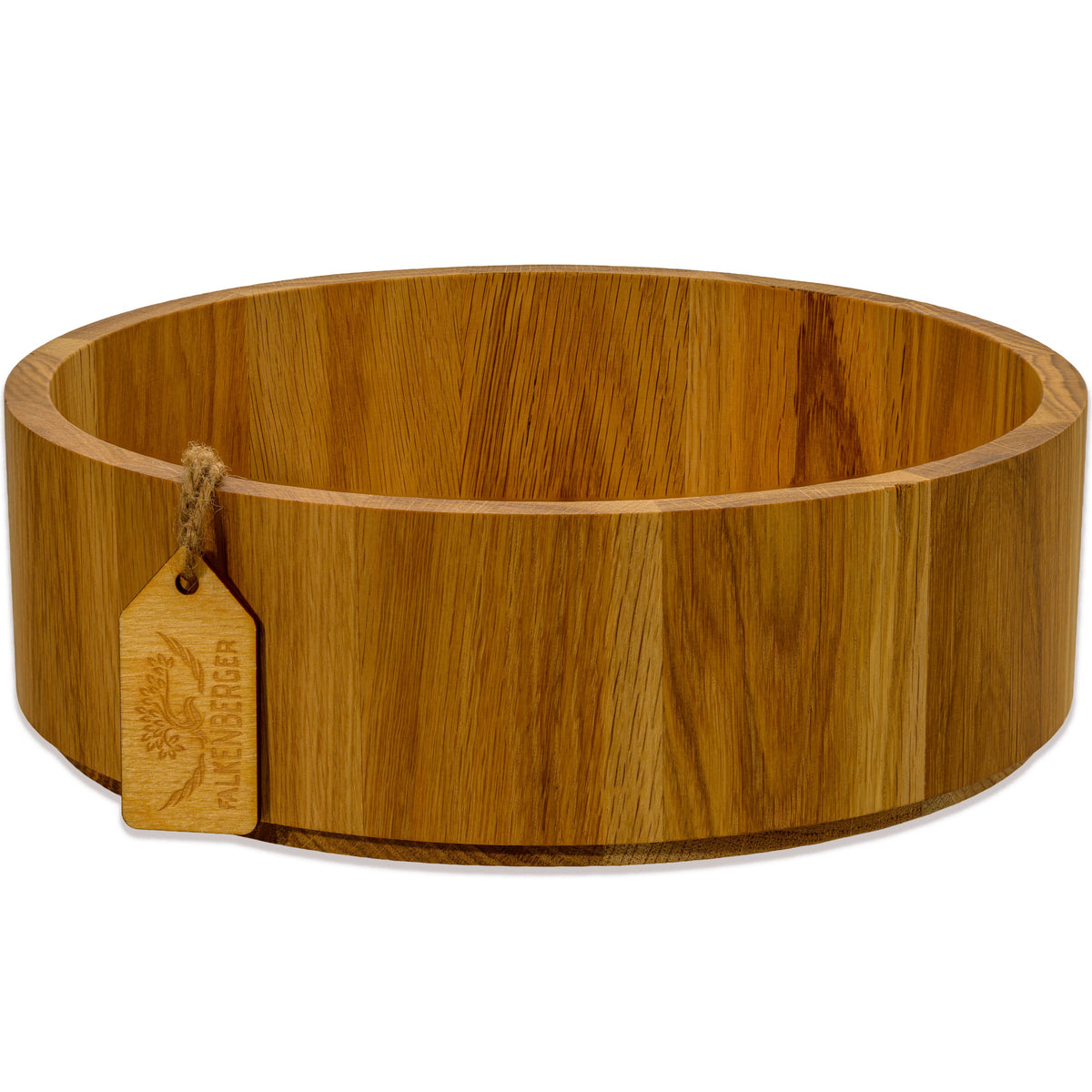 FALKENBERGER Holzschalen 3er Set Eiche massiv 22,5/27,5/32,5 cm Handgefertigt