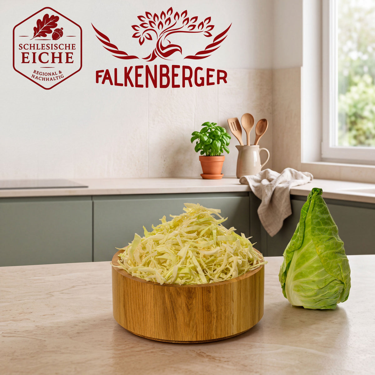 FALKENBERGER Holzschale M Eiche massiv 22,5 x 8,5 cm Handgefertigt