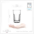 PLATINUX Szklanki uniwersalne 230ml (maks. 280ml) Zestaw 6-częściowy, szklane